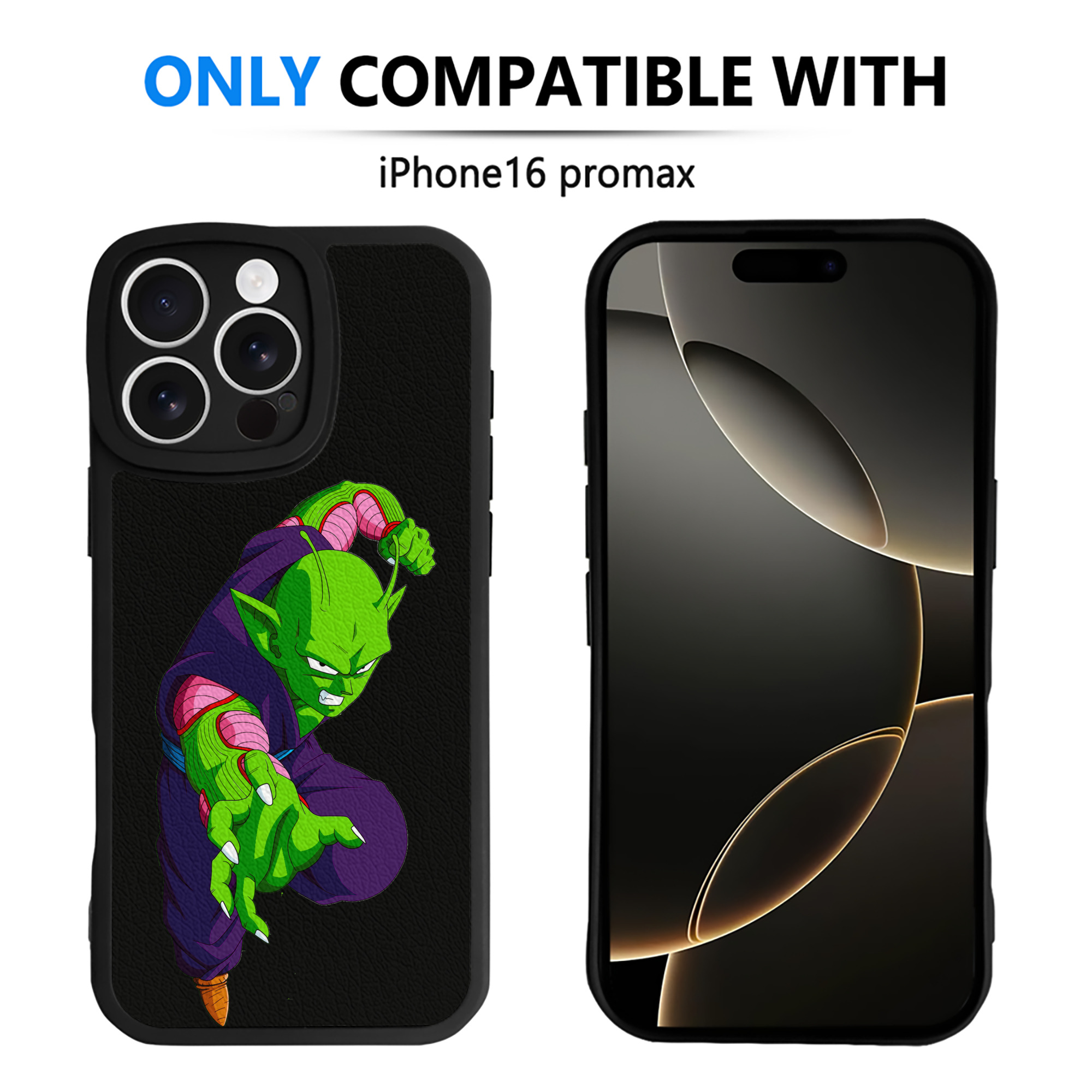 （画像用） ドラゴンボール ピッコロ DRAGON BALL Piccolo 【iPhone 16シリーズ対応】シリコンスマホケース（レザー調） 材質：シリコン
